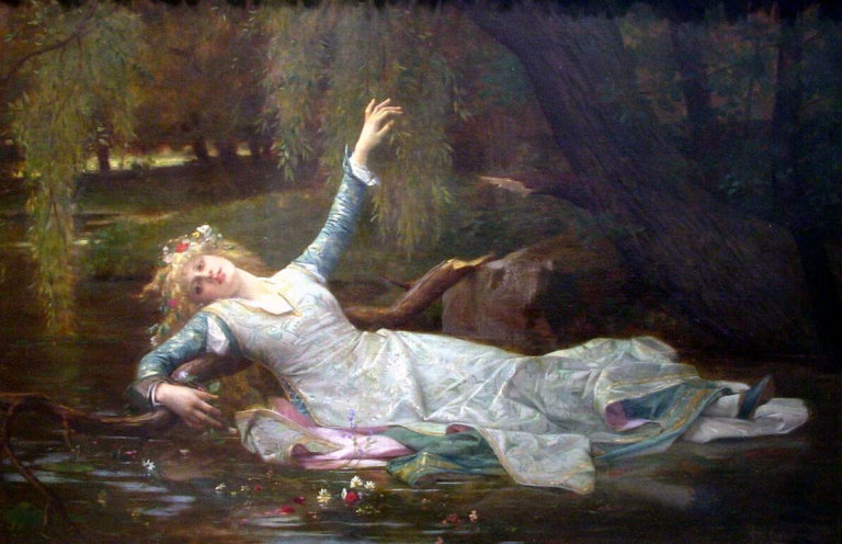 Ophélie de Arthur Rimbaud dans Poésies Complètes - Peinture de Alexandre Cabanel - Ophelia - 1883