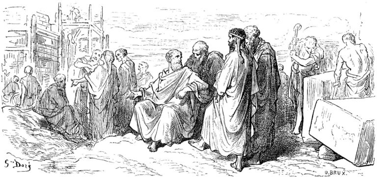 Parole de Socrate de Jean de La Fontaine dans Les Fables - Illustration de Gustave Doré - 1876