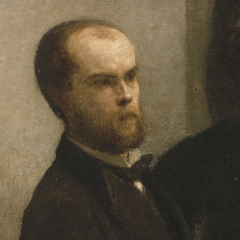 Paul Verlaine - Recadrage d'une peinture de Henri Fantin-Latour - Coin de table - Paul Verlaine - 1872