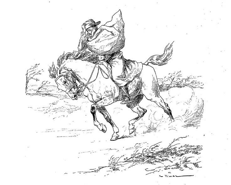 Phœbus et Borée de Jean de La Fontaine dans Les Fables - Illustration de Auguste Vimar - 1897
