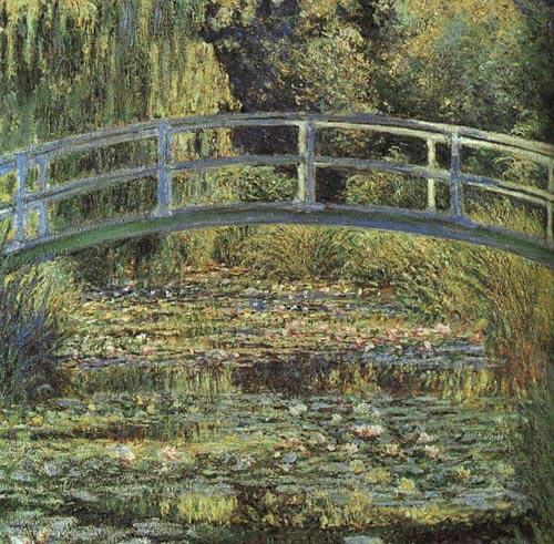 Promenade Sentimentale de Paul Verlaine dans Poèmes Saturniens - Peinture de Claude Monet - Le bassin aux nymphéas, harmonie verte - 1899