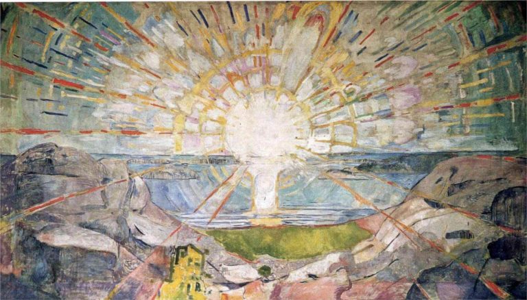 Soleil et Chair de Arthur Rimbaud dans Poésies Complètes - Peinture de Edvard Munch - Le soleil - 1911