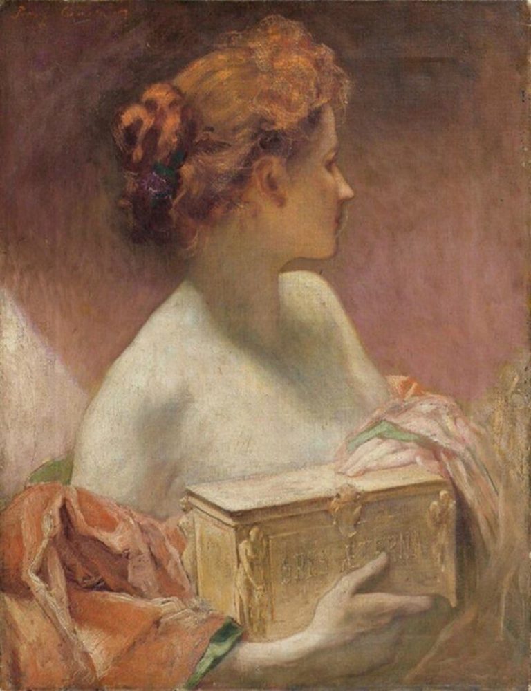 Spes de Victor Hugo dans Les Contemplations - Peinture de Benjamin Constant - Spes Aeternae, la boîte de Pandore - 1902