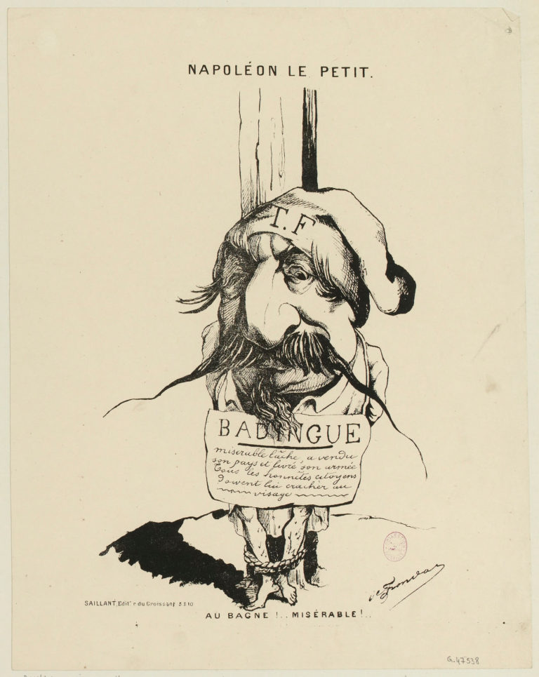 Ainsi Les Plus Abjects, Les Plus Vils, Les Plus Minces... de Victor Hugo dans Les Châtiments - Dessin de Charles de Frondat - Caricature - Napoléon le petit - 1870