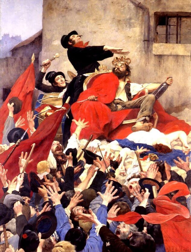 Apothéose de Victor Hugo dans Les Châtiments - Peinture de Louis-Maurice Boutet de Monvel - L'apothéose de la canaille, ou le triomphe de Robert Macaire - 1885