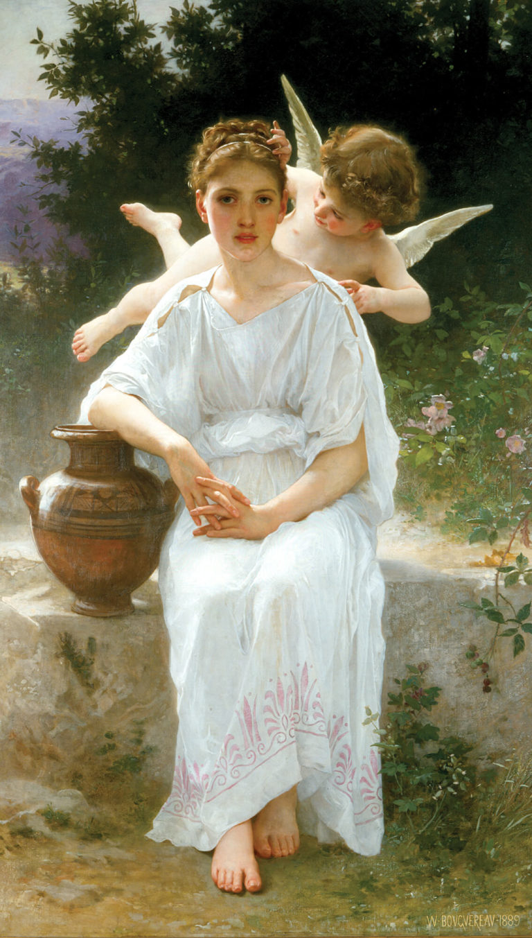 Idylles de Victor Hugo dans Les Châtiments - Peinture de William-Adolphe Bouguereau - Les murmures de l'amour - 1889