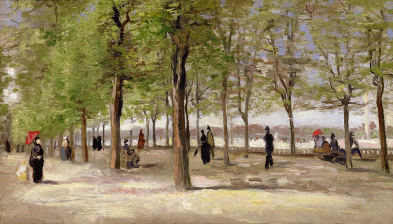 L’Allée de Paul Verlaine dans Fêtes Galantes - Peinture de Vincent van Gogh - Allée au jardin du Luxembourg - 1886