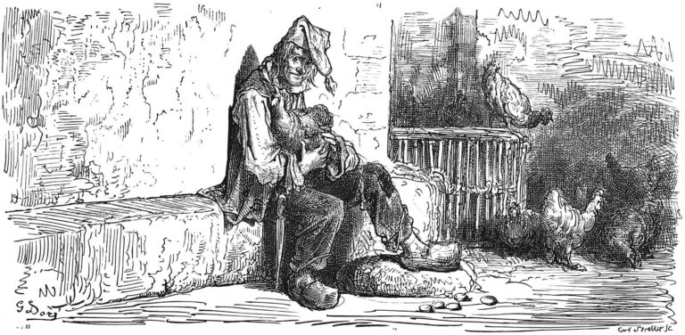 La Poule Aux Œufs d’Or de Jean de La Fontaine dans Les Fables - Illustration de Gustave Doré - 1876