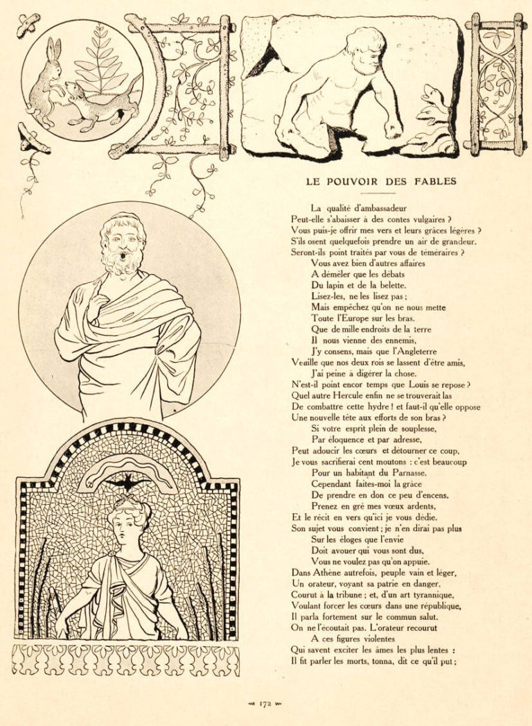 Le Pouvoir Des Fables de Jean de La Fontaine dans Les Fables - Illustration de Benjamin Rabier - 1 sur 2 - 1906