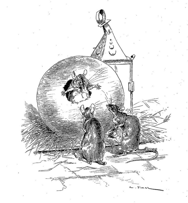 Le Rat Qui s’Est Retiré Du Monde de Jean de La Fontaine dans Les Fables - Illustration de Auguste Vimar - 1897