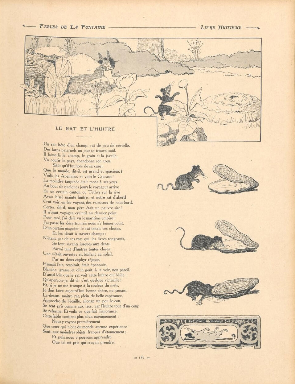 Le Lion Et Le Rat Explication De Texte Le Rat et l'Huître - Fable de Jean de La Fontaine - Fables de La Fontaine