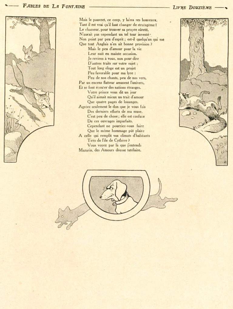 Le Renard Anglais de Jean de La Fontaine dans Les Fables - Illustration de Benjamin Rabier - 2 sur 2 - 1906