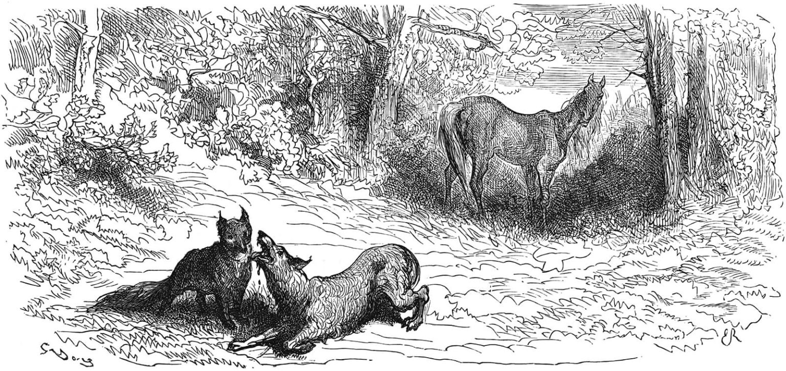Le Renard, Le Loup et Le Cheval Fable de Jean de La Fontaine Fables de La Fontaine Le Renard, Le Loup et Le Cheval Fable de Jean de La Fontaine Fables de La Fontaine