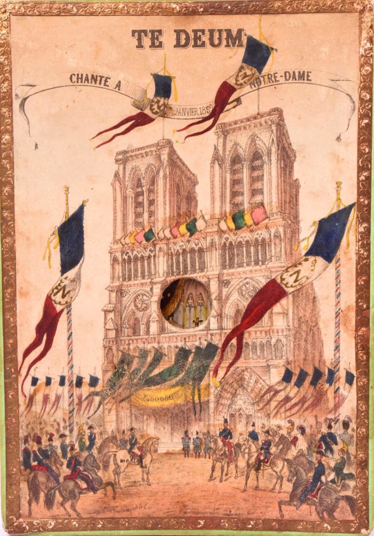 Le Te Deum Du 1er Janvier 1852 de Victor Hugo dans Les Châtiments - Lithographie de Faisandier - Te Deum chanté à Notre Dame le 1er janvier 1852 - 1853