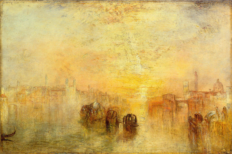 Ô Soleil, Ô Face Divine de Victor Hugo dans Les Châtiments - Peinture de J.M. William Turner - Sur le chemin du bal (San Martino) - 1846