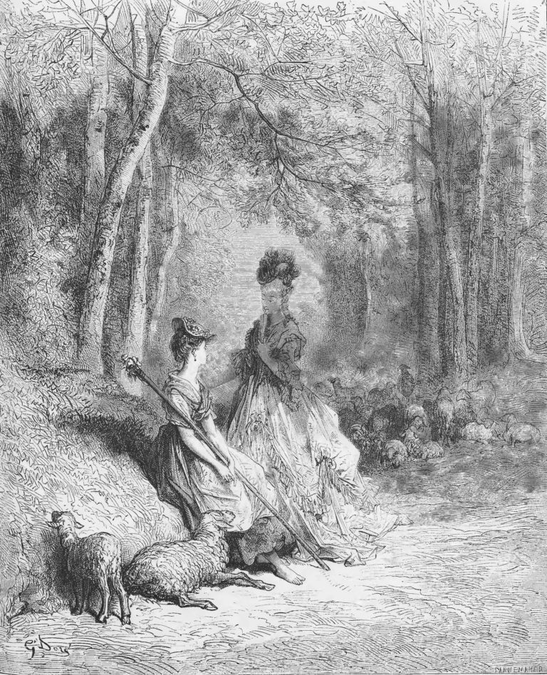 Philomèle et Progné de Jean de La Fontaine dans Les Fables - Illustration de Gustave Doré - 1876