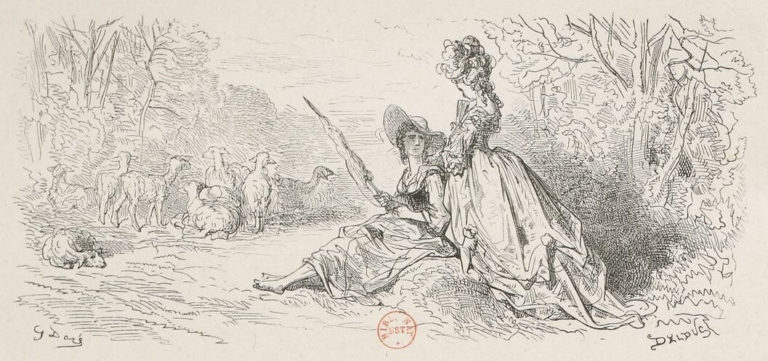 Philomèle et Progné de Jean de La Fontaine dans Les Fables - Illustration de Gustave Doré - Gallica - 1876