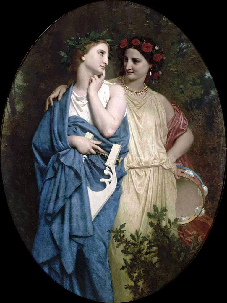 Philomèle et Progné de Jean de La Fontaine dans Les Fables - Peinture de William-Adolphe Bouguereau - Philomène et Progné - 1861