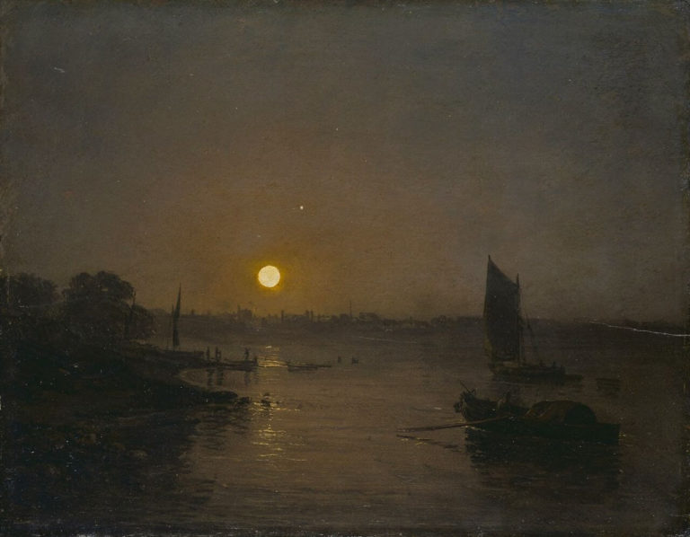 En Bateau de Paul Verlaine dans Fêtes Galantes - Peinture de Joseph Mallord William Turner - Clair de lune, étude à Milbank - 1797