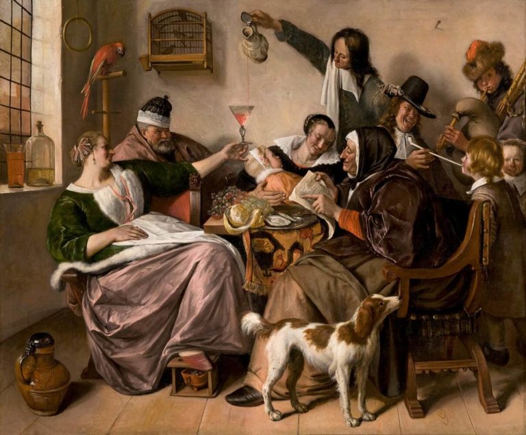 Joyeuse Vie de Victor Hugo dans Les Châtiments - Peinture de Jan Steen - The way you hear it, is the way you sing it - 1665