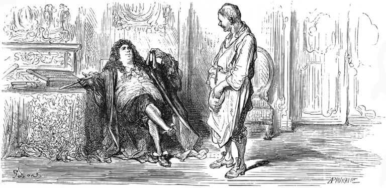 Le Savetier et Le Financier de Jean de La Fontaine dans Les Fables - Illustration de Gustave Doré - 1876