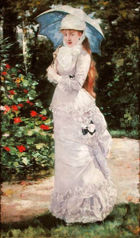 Les Ingénus de Paul Verlaine dans Fêtes Galantes - Peinture de Henri Gervex - Portrait de Mlle Valtesse de la Bigne - 1889