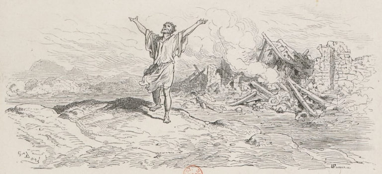 Simonide Préservé Par Les Dieux de Jean de La Fontaine dans Les Fables - Illustration de Gustave Doré - BNF - 1876