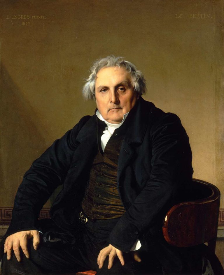 Un Bon Bourgeois Dans Sa Maison de Victor Hugo dans Les Châtiments - Peinture de Jean Auguste Dominique Ingres - Portrait de Monsieur Bertin - 1832