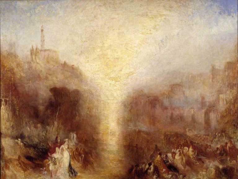 Ville de Arthur Rimbaud dans Les Illuminations - Peinture de Joseph Mallord William Turner - La visite de la tombe - 1850